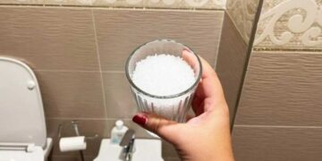 Ein Glas grobes Salz löst sofort 6 Probleme im Badezimmer