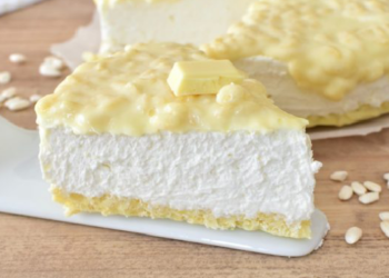 Quark Torte mit weiße Schokolade