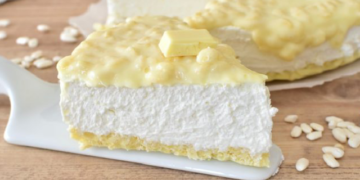 Quark Torte mit weiße Schokolade