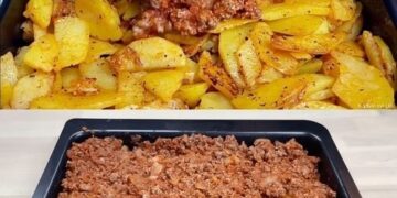 Kartoffel Hack Auflauf, köstliches Abendessen für die ganze Familie