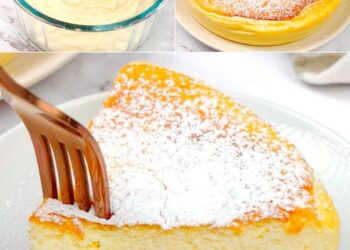 Zauberkuchen mit Sahne