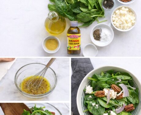 Keto Spinat-Feta-Pekannuss-Salat