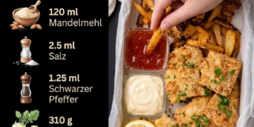 Keto Fisch und Pommes aus dem Airfryer