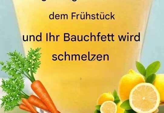 Zitronen Karotten Getränk zur Gewichtsabnahme