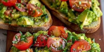 Ich konnte es täglich essen, Avocadobrot mit Tomaten