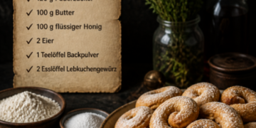 Honig-Lebkuchen-Vanille-Schnecken