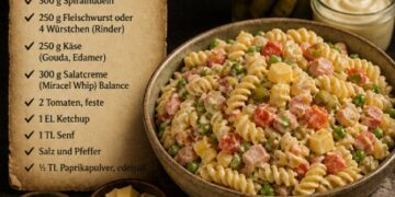 Sooo gut – Nudelsalat mit der besten Geheimsoße!
