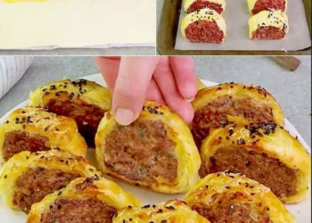 Nur ein Laib, aber jeder will zwei Stück – dieser Fleischlaib im Blätterteig-Knaller!