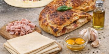 Blätterteig-Calzone mit Salami