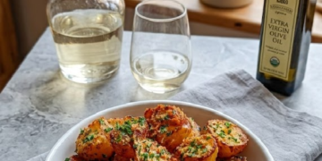 Knusprige Parmesan-Röstkartoffeln mit Rosmarin