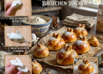 Osterhasen-Brötchen mit Video anleitung