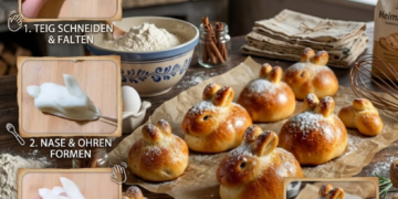 Osterhasen-Brötchen mit Video anleitung