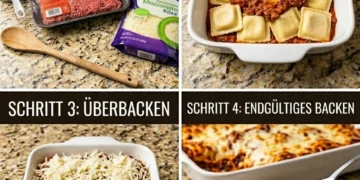 Überbackener Tortellini-Auflauf mit Hackfleisch
