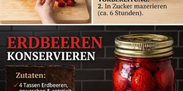 Hausgemachte eingemachte Erdbeeren