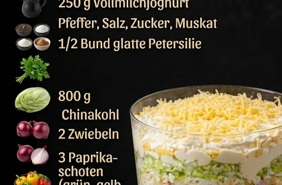 Bunter Schichtsalat „Über Nacht“