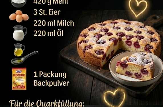 Blitz-Quark-Kirschkuchen