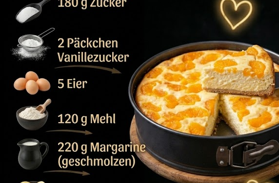 3-Minuten Mandarin-Quarkkuchen