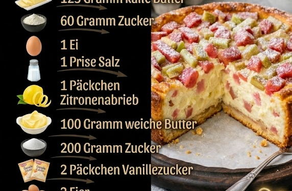 Rhabarber Käsekuchen