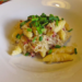 Schupfnudeln mit Sauerkraut und Speckwürfeln