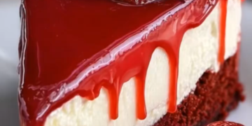 Red Velvet Erdbeer-Cheesecake