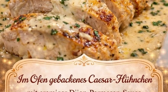 Zartes Caesar-Hühnchen mit cremiger Dijon-Parmesan-Sauce