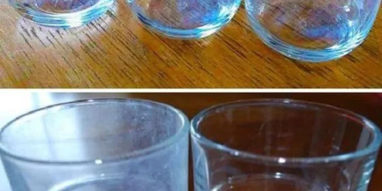 Wie man die weiße Patina von Gläsern entfernt und sie mit einem coolen Trick wieder zum Glänzen bringt