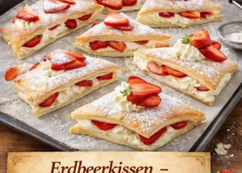Blätterteig-Erdbeerkissen – in Minuten fertig, luftig & einfach genial