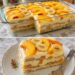 Kühlschrankkuchen mit Pfirsichen & Bananen – Cremig, fruchtig und herrlich erfrischend!